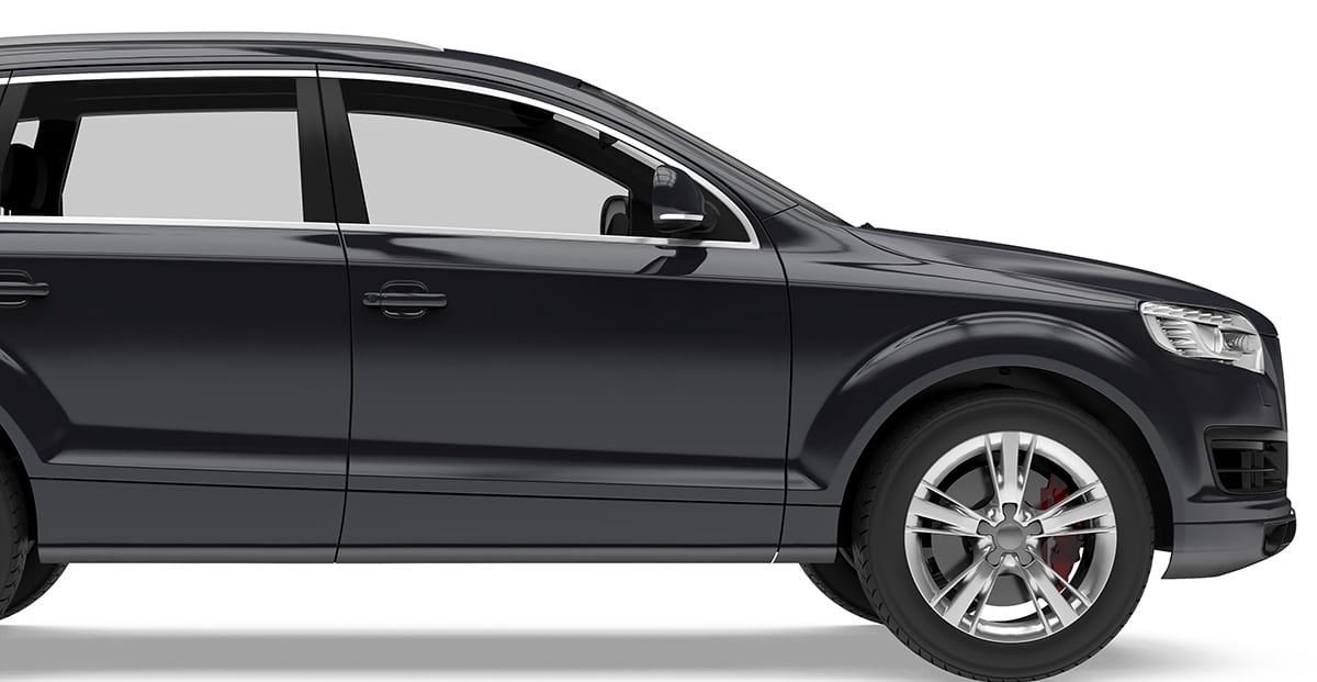 Black,Suv,Car,Isolated,(side,View).,3d,Rendering